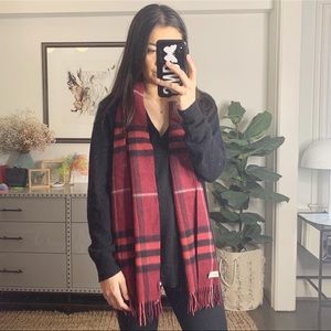 burberry burgundy cashmere scarf
